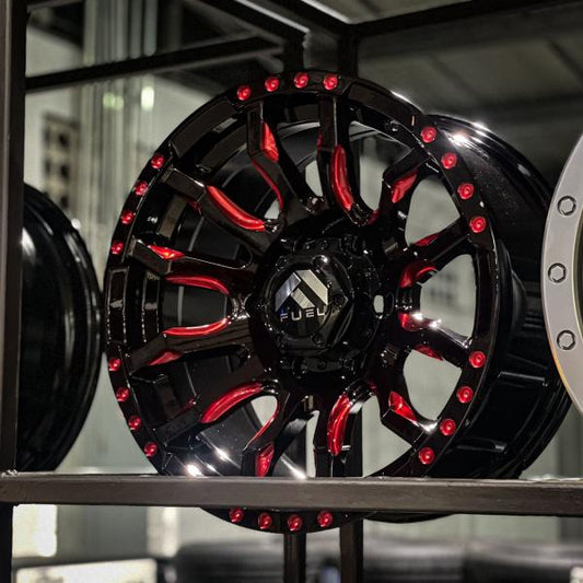 Aro 16X8 (8897) 6/139.7 Black+Red Mill (Set 4 Aros)