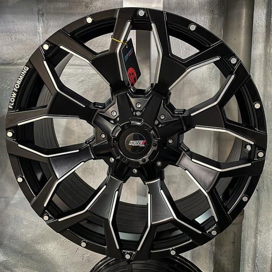 Aro 20X9 (601) 5/139.7 5/150 Matt Black Machine Face (Set 4 Aros)