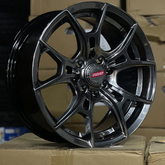 Aro 15X6.5 (040L) 4/100 4/114.3 Hyper Black (Set 4 Aros)