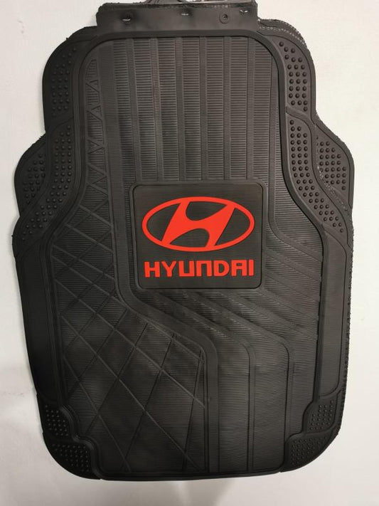 Alfombra Hyundai Negra Logo Rojo