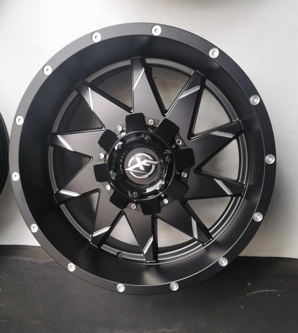 Aro 20X10 (L1451) 5/139.7/150 Satin Black+Milling (Set 4 Aros)